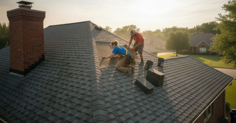 Local Roof Damage Restoration pros at work